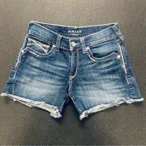 Ariat Denim Jean Shorts, embroidered distressed rodeo ranch country cowgirl farm